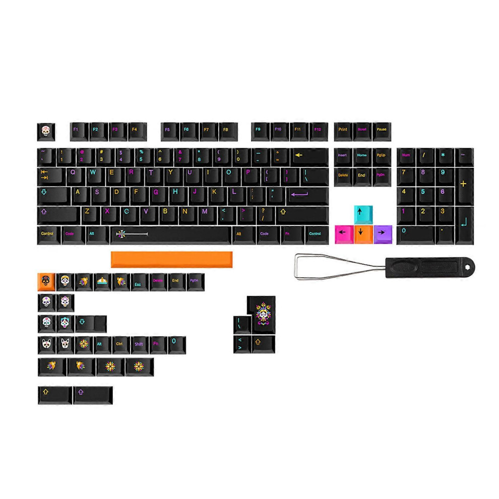 (English, One Size) Thick Pbt Keycaps 137 Keys Underworld Cherryprofile Keycap Set For Mechanical Keyboard English/Japanese/ Korean/ Russian 4532239171078