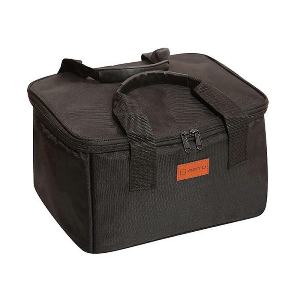 (As show, One size) Portable Camping Cookware Bag Outdoor Carrying Picnic Tableware Organizers Gas-Tank Oxford-Cloth Storage Bag Easy to Use