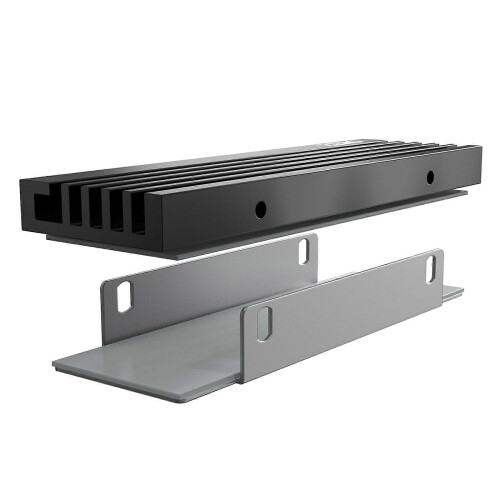 (As show, One size) Efficient 2280 Cooling Solution Solid Drive for Gaming Console Heatsink with Silicone Thermal Pad Heat Sink Fin Design 1
