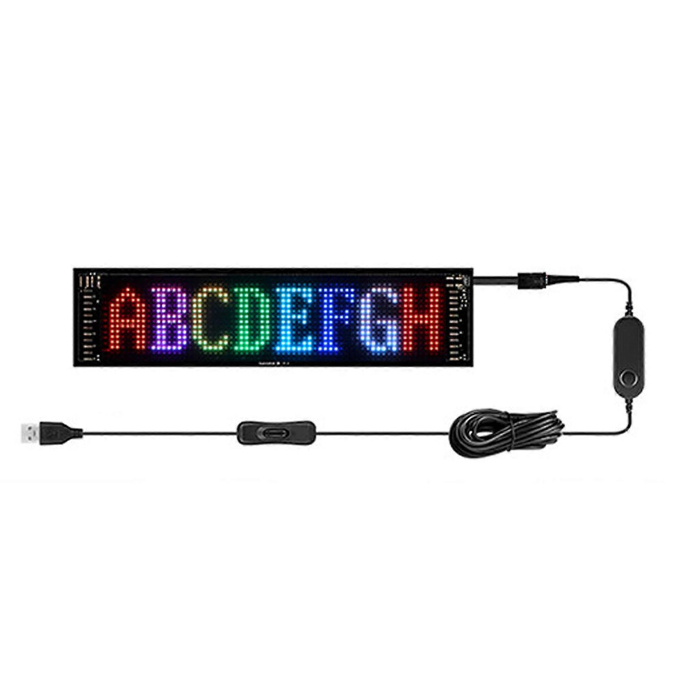(7x17cm, One size) Intelligent Flexible USB 5V LED Pixel Display APP Control Display for Car Rear Window Scrolling Business Advertisement