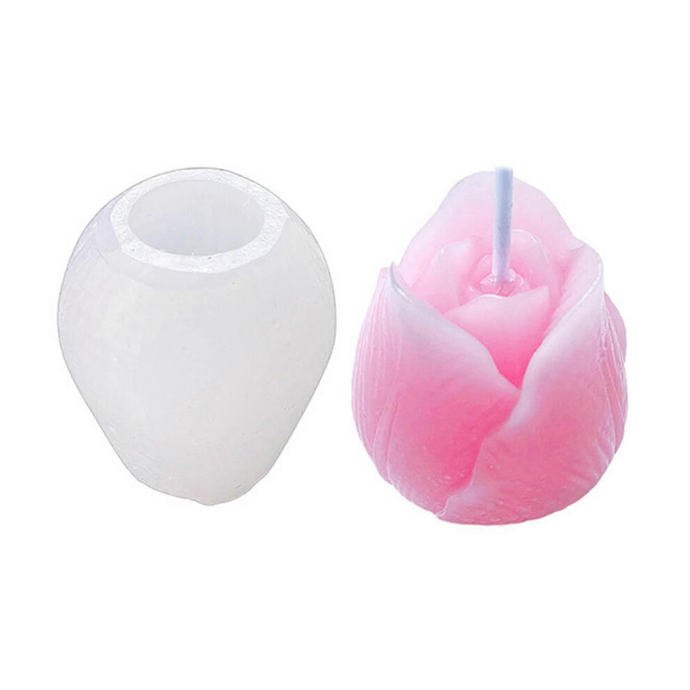 (No 4, One size) 3D Rose Aromatherapy Candle Silicone Mold for DIY Handmade Desktop Decorations Gypsum Soap Resin Casting Mould