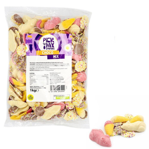 (1kg Chocolate Sweets Mix) 1kg Pick N Mix Sweets Bag