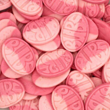 (225g Sweet Pouch) BUBS Wild Strawberry & Pomegranate Oval Sweets