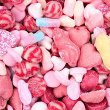 (225g Sweet Pouch) Pink Sweets Mix