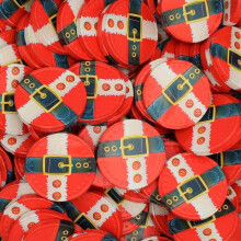 (225g Sweet Pouch) Santas Belt Milk Chocolate Coins