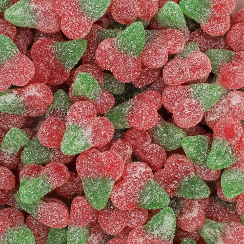 (500g Sweet Pouch) Fizzy Twin Cherries