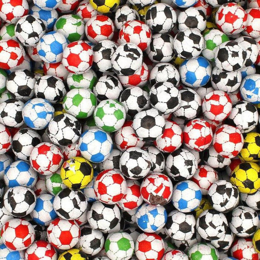 (500g Sweet Pouch) Multi Coloured Chocolate Footballs-image-OPC-PHZFYMC-NEW
