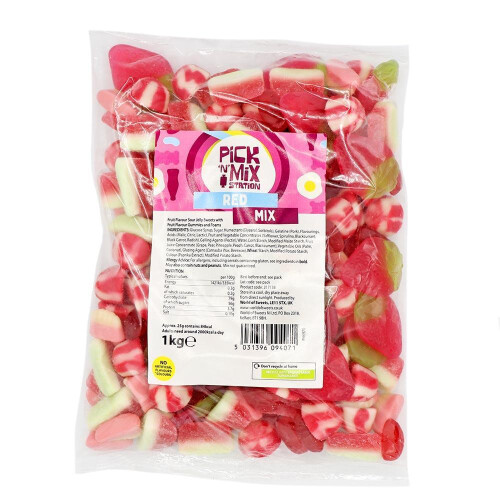 1kg Red Sweets Mix Bag 2