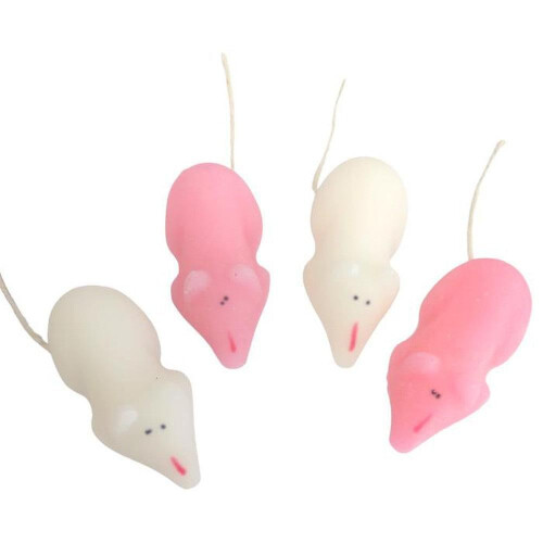 (x 1 Mouse) Pink & White Sugar Mice 1
