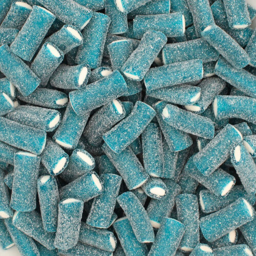 (550g Sweet Jar) Fizzy Blue Raspberry Bites