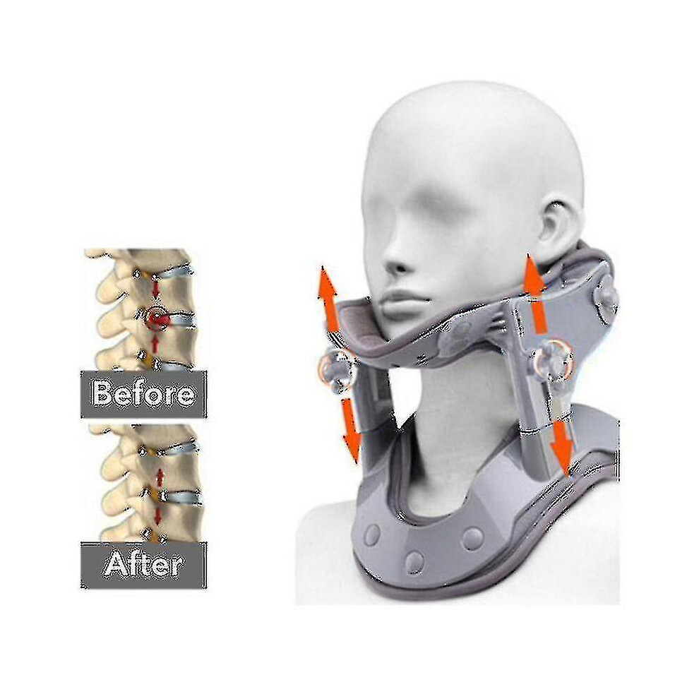 Kikidex (As Show, One Size) Cervical Traction Device - Adjustable Inflatable Neck Extender Collar For Home Traction Spinal Alignment Wanke