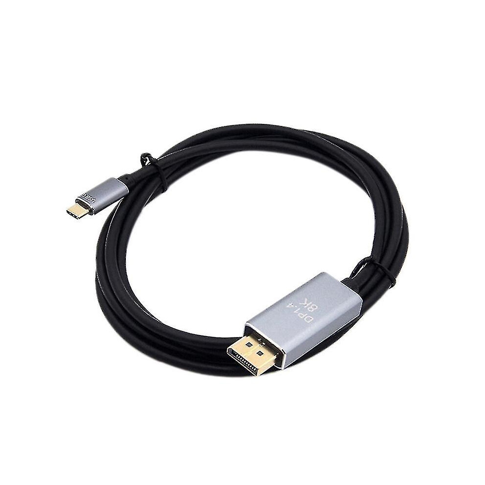 (As show, One size) Usb C To Dp Cable 8k 120hz Pvc 1.8m Aluminum Alloy Cable Compatible With Pc