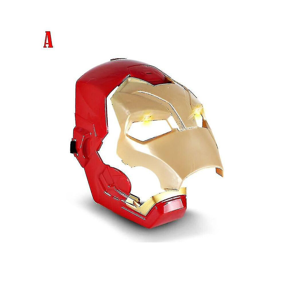 (A, One size) Marvel Avengers 4 Iron Man Captain America Mask Light Sound Helmet Open Mask For Children Halloween-image-OPC-PHZFZ6K-NEW
