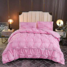 (Full 200*230cm, Gray) Quilt Sets 3 Pieces Bedspread Coverlet Set Comforter Breathable Ultra Soft Solid Color