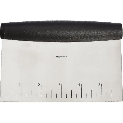 (As show, One size) Stainless Steel Dough Scraper For Bread Pizza Cake Dough Baking 1
