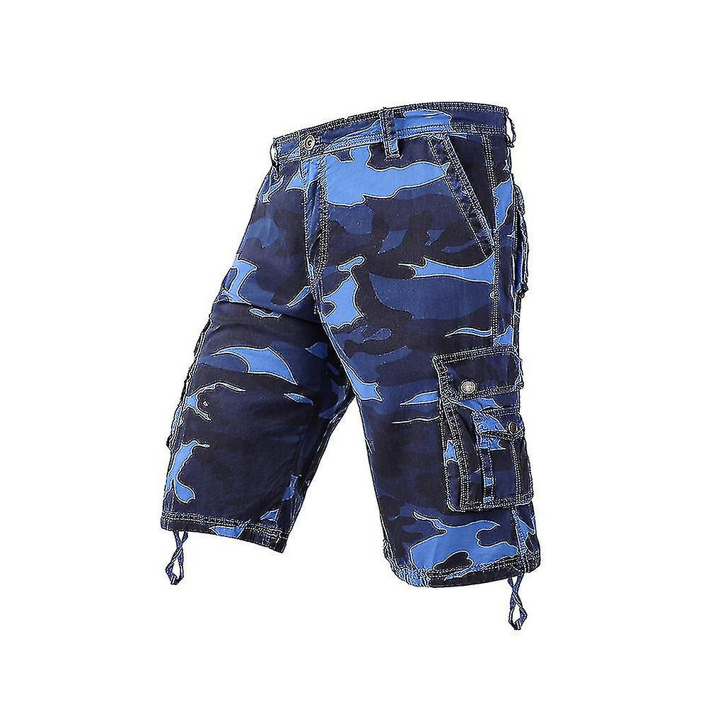 Kikidex (31, Light Armygreen) 2022 Summer Camouflage Cargo Shorts Men Cotton Military Outdoor Casual Shorts For Men Fashion Multi Pocket Tactical Short Pants