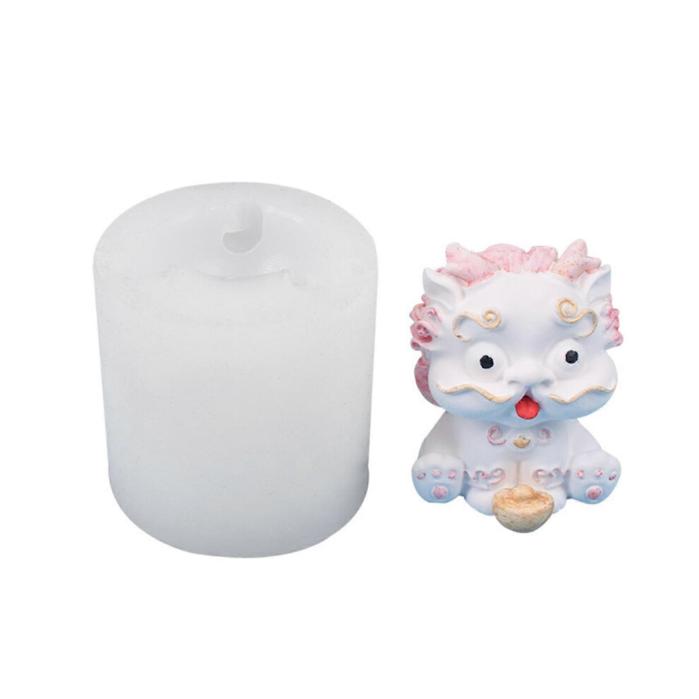 (As show, One size) Cute Kirin Candle Mold Diy Cake Silicone Mold Soap Plaster Mold Dessert Chocolate Fondant Baking Mold Epoxy Crafts