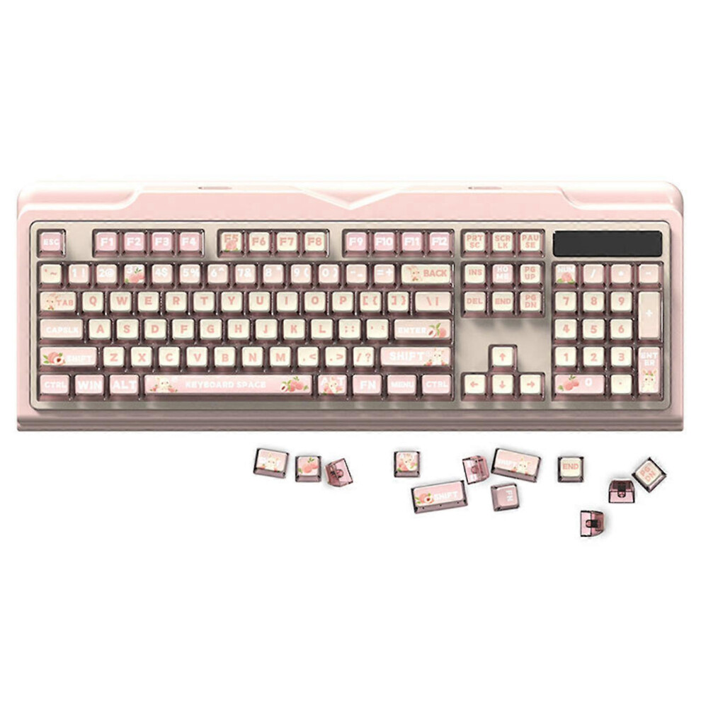 (As show, One size) 116Keys Cute Cartoon Translucents Keycap PBT Puddings ASA ProfileKeycap  for Mechanical Gamers Backlits Keyboards