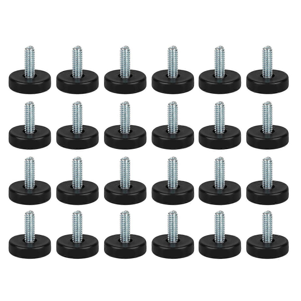 (As show, One size) 12 Pcs/24 Pcs Adjustable Furniture Feet Threaded Foot Pad Thread Furniture Leveling for Chairs Legs Table Cabinets