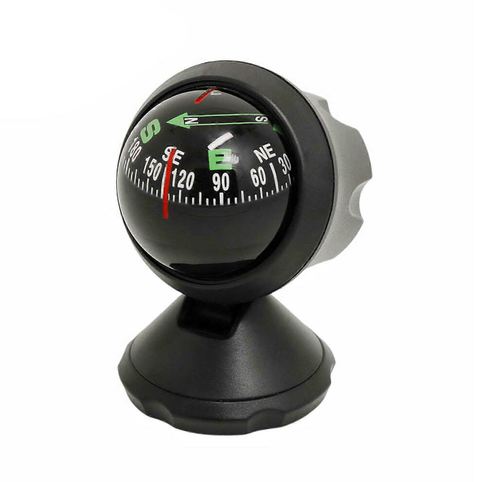 (As show, One size) Automobile Compasses Ball for Car or Boats 360 Degree Rotation Waterproof Vehicle Navigation Ball Shaped Compasses