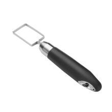 (L, One size) Stainless Steel Cube Cutter Safe and Practical Fruit Cutter for Kitchen Utensils Watermelon Cubes for Camping Kitchen Black S
