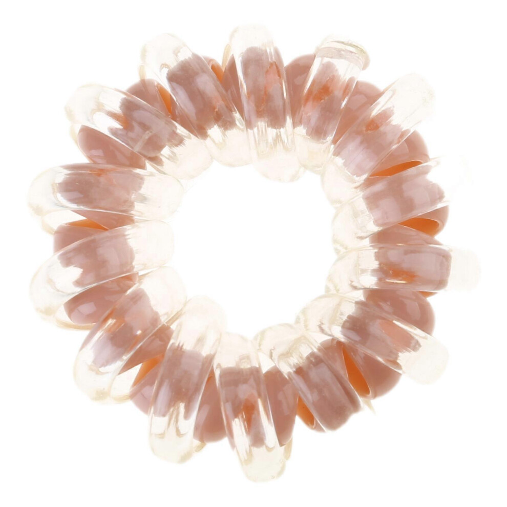 (4, One size) Telephone Cord Spirals Hairband Hair Ties for Thick Hair Waterproof Ponytail Holder Elastics Hair Styling Accessories  4