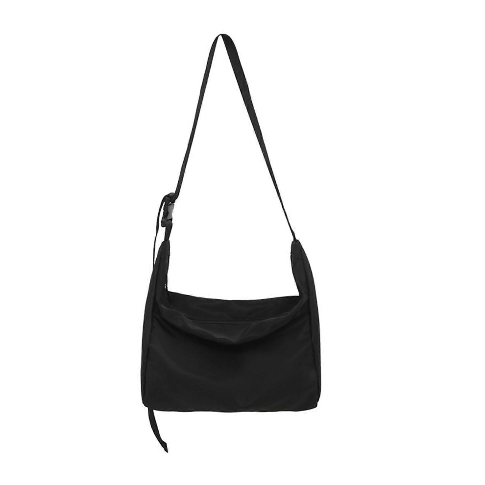 (As show, One size) Simple Fashion Crossbody Bag One Shoulder Bag Lightweight Nylon Messenger Bag Commute Tote Purse for Women and Men  large