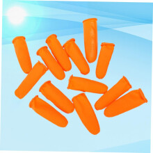 Funda desechable naranja antideslizante para la punta de los dedos, gruesa y protectora para manualidades y pasatiempos.