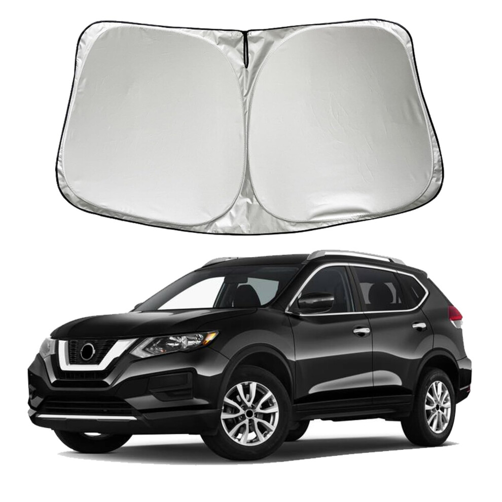 Car Windshield Sun Shade Sunshade Compatible With Nissan Rogue 2014 Accessories, Foldable Car Front Window Sun Shield Visor 689788507484