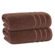 (BROWN) Jumbo Bath Towels 2 Pack 100% Egyptian Cotton Super Soft Bath Sheets (70x140cm) Highly Absorbent Towel Set 500-GSM