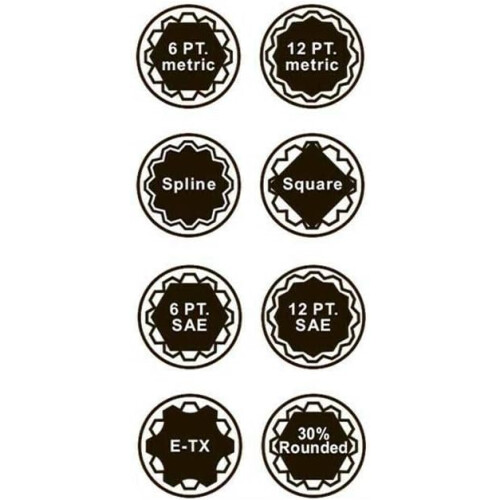 19 Pc 1/2' Drive Universal Spline Socket Set Metric Socket Tool Set Socket Set Spline Tool… 1