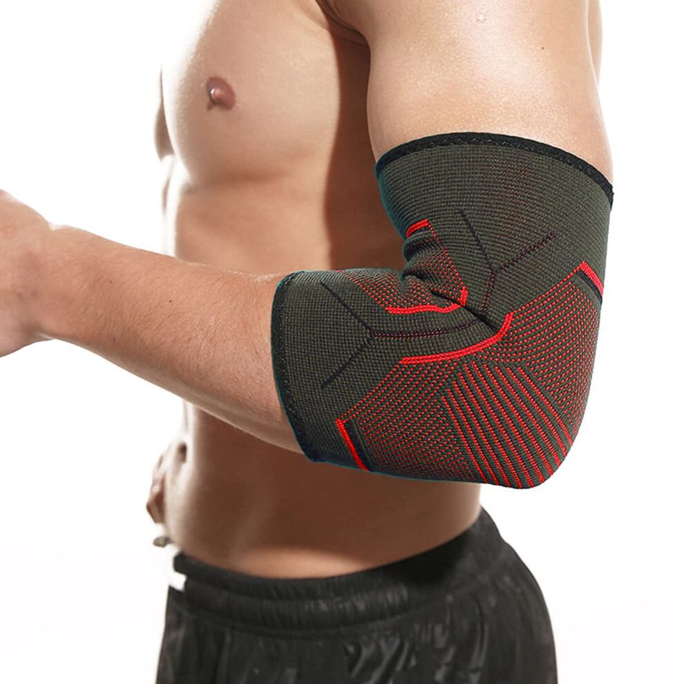 Elbow Compression Braces Sleeves (Pair) for Men's and Women's Tennis and Golfer's Elbow Support to Relieve Tendonitis, Arthritic Elbow Pain