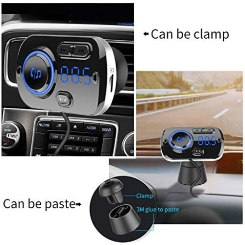 Bluetooth 5.0 Car Audio Transmitter | 20W PD Type-C & QC3.0 USB Fast Charging, Hands-Free Calling 2