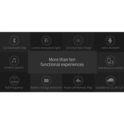 Bluetooth 5.0 Car Audio Transmitter | 20W PD Type-C & QC3.0 USB Fast Charging, Hands-Free Calling 1