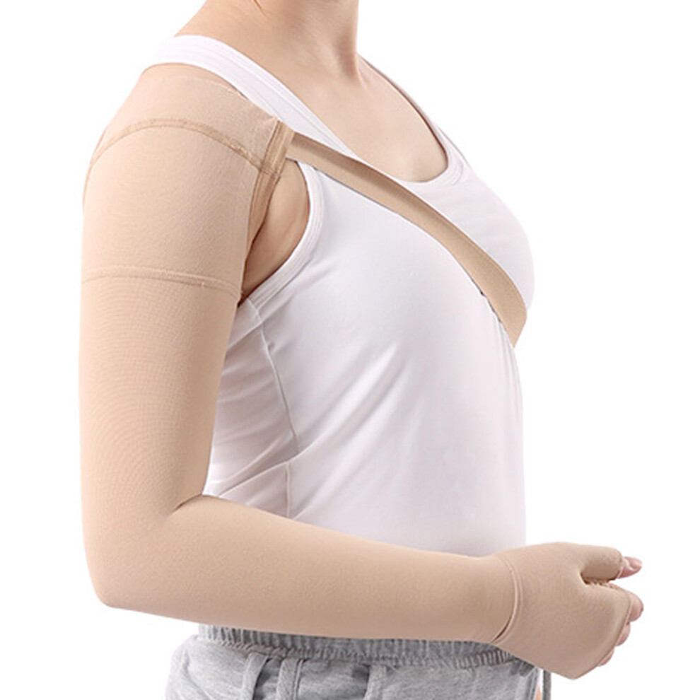 Arm Compression Sleeve with Shoulder Belt, Compression Arm Brace for Pain Relief, Swelling, Post Surgery Recovery