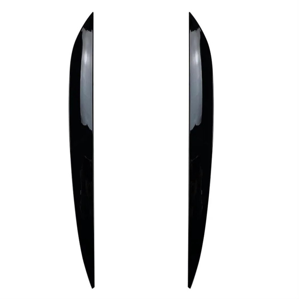 Car Headlight Eyebrow, Gloss Headlight Eyebrow Trim, Compatible For Vw Touareg 20112018 Car Accessories(Gloss ) Black 689788509129