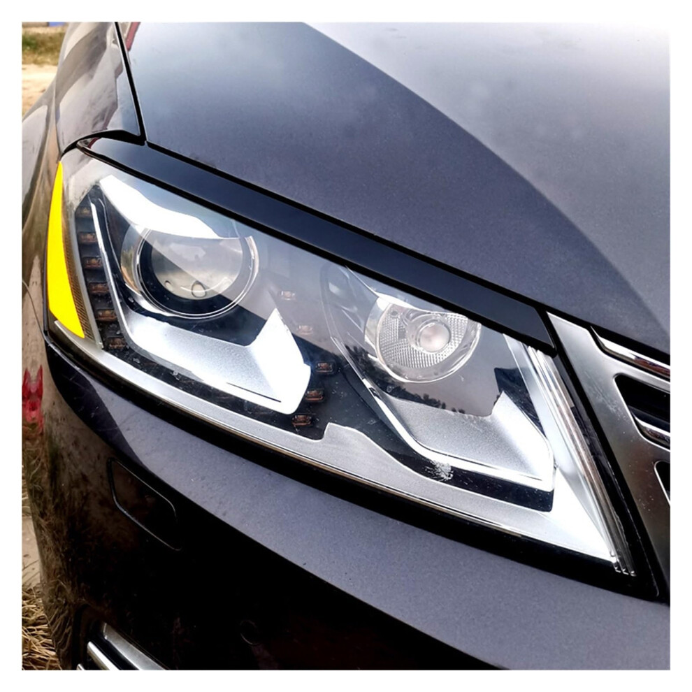 Fit For Vw Magotan Overseas Fit For Passat B7 Headlight Eyebrow Car Sticker Exterior Modification(Piano ) Black 689788509273