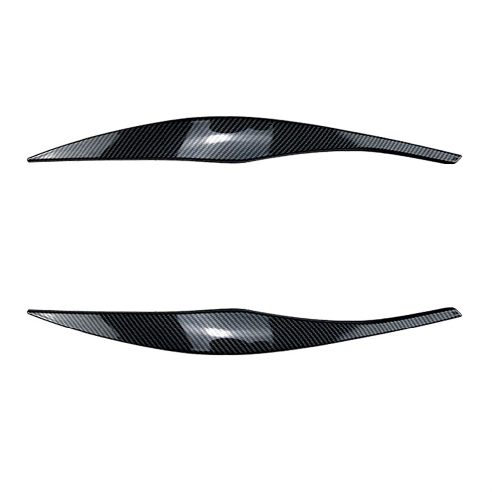 Car Headlights Eyebrows, Abs Carbon Fiber Look, Headlight Eyebrow Trim Compatible For Bmw 3 Series E90 E91 20052011 Touring(Carbon Fiber Look) 689788509433