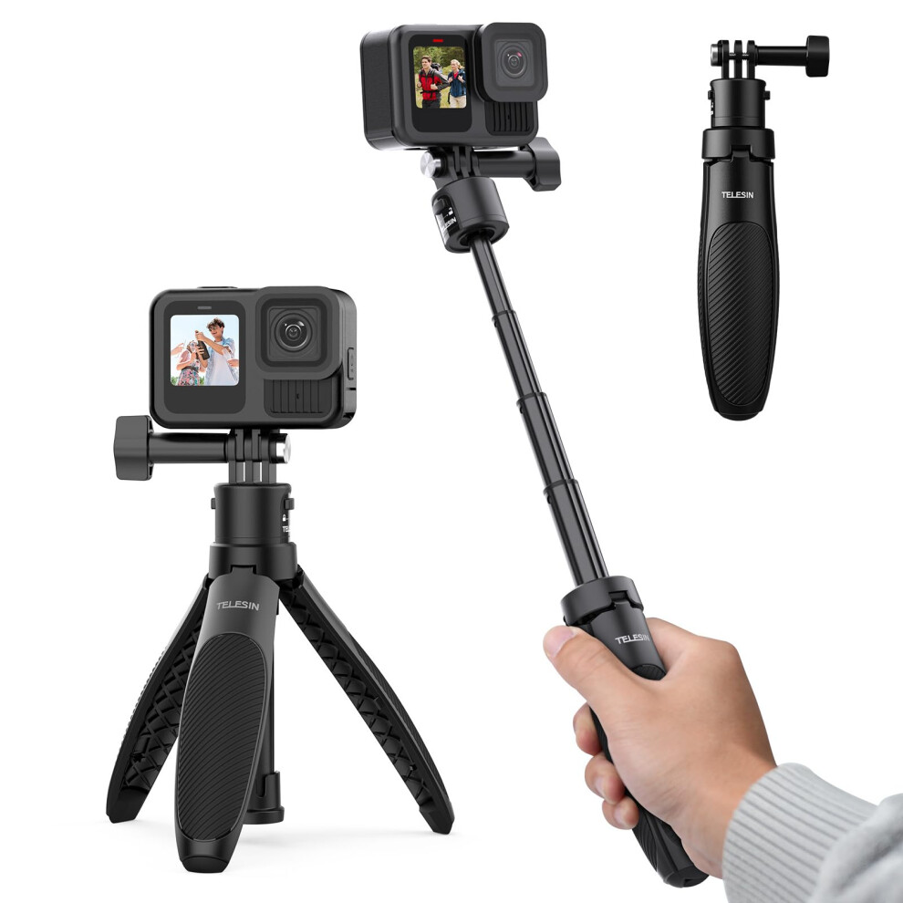 Telesin Selfie Stick Tripod For Gopro, Extendable G-Quick Release Vlog Selfie Stick 6493810769917
