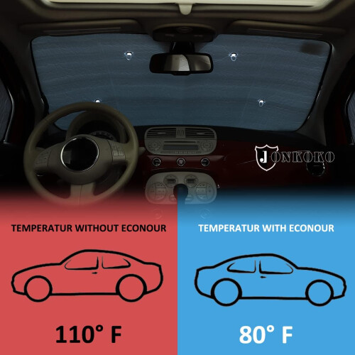 Car Windshield Sunshade, Full Window Shades for Fiat 500 2010   UV Rays Protector 1