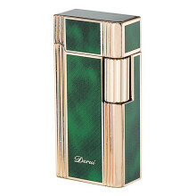 Classic Retro Lighter, Kerosene Metal Exquisitely Carved Vintage Lighter, Side Slide Lgnition Trench Lighter for Men Dad Husband Gift Collect,Green