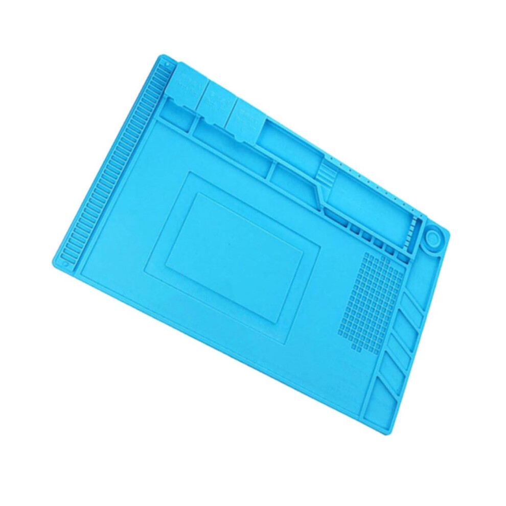 Repair Station Pad Heat-Resistant Small Parts Mat Magnetic Screw Pad For Mobile Phone Repairing Blue 6493810770180