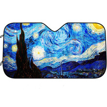 Compatible Van Gogh Starry Sky Car Windshield Sun Shade Universal Fit Car SunshadeKeep Your Vehicle Cool. UV Sun and Heat Reflector