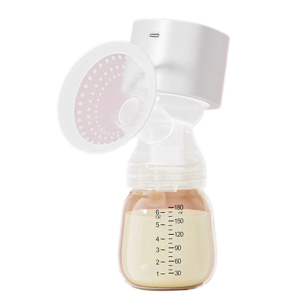 (As show, One size) Multifunctional USB Chargable Electric Breast Pump Efficient Milk Extractor with Night Lamp Function for Breastfeeding