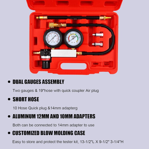 Professional Cylinder Leak Down Tester Kit with Dual Pressure Gauges – Precision Engine Compression Diagnostic Tool 1