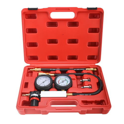 Professional Cylinder Leak Down Tester Kit with Dual Pressure Gauges – Precision Engine Compression Diagnostic Tool