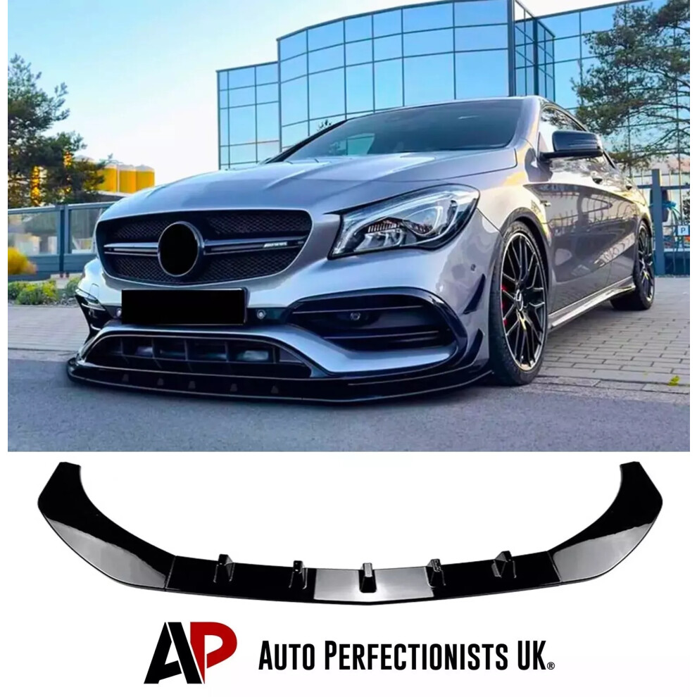 For Mercedes Cla Class W117 Cla45 Amg Line Splitter Spoiler Lip 5061072665370