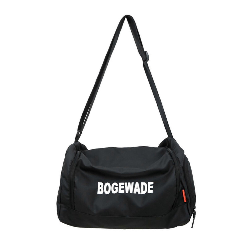 (, One Size) Duffels Bag For Sport Weekender Overnight Bag Gym Bag Large Capacity Tote Bags With Shoes Compartment Dry Wet Pocket Black