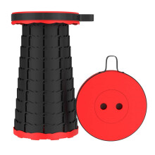 Camping Stool & Folding Small Chair - Folding Stool for Fishing, Hiking, BBQ (Red) Ref:ryq