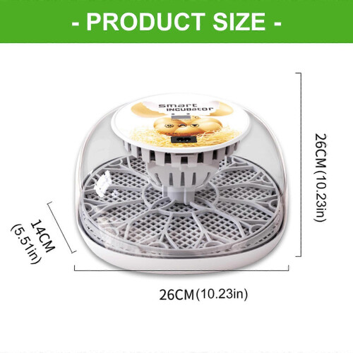 (As show, One size) Intelligent Eggs Incubator 12 Eggs Hatching Incubator Duck Quail Eggs Incubators with Fully Automatic Eggs Turning 2